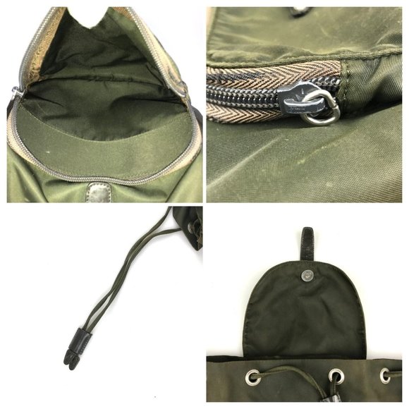 Authentic Prada Backpack Bag Khaki Nylon. BONUS, I added a Prada dust bag! - Picture 11 of 13